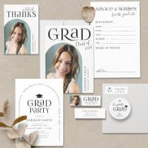 Simple Modern Arch Photo Graduate 