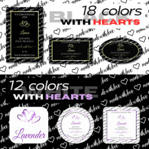 Word Cloud Product Labels Shimmery Frame Hearts