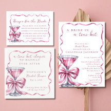 A Tini Bit Pink Coquette Bow Martini Bridal Shower