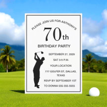 70th Birthday Golfer