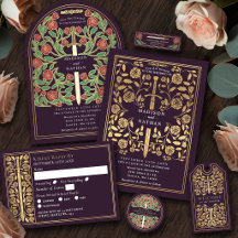 Medieval Sword Wedding Collection-Eggplant