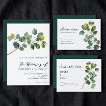 Eucalyptus branch and leaves wedding