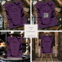 Dark Purple Moody Gothic Floral Wedding