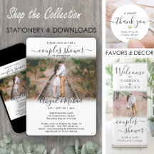 Couples Wedding Shower   Modern Photo Collage