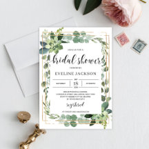 4 Greenery Succulent Gold Frame Collection