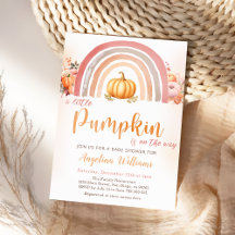 Fall Pumpkin Rainbow Baby Shower