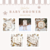 Neutral Christmas Collage Baby Shower