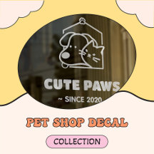 Pet Shop Window Decals Storefront