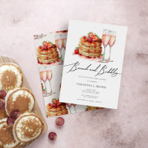 Brunch & Bubbly Elegant Pancake Pink Bridal Shower