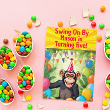Fun Chimpanzee Wild Jungle Monkey Birthday Party