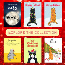 Funny Cat Christmas Cards and Gifts