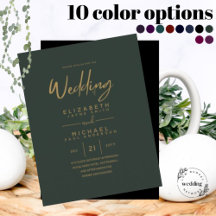 Elegant Green Gold Wedding Collection