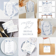 Victorian Toile Blue Bridal Shower 