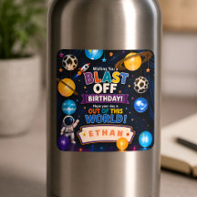 Blast Off Space Birthday Party Theme for Boys Rock
