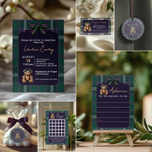 Fancy Girl Bear Theme Baby Shower