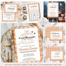 A Sweet Little Pumpkin Orange Gingham 