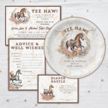 Old West Rocking Horse Baby Shower Theme