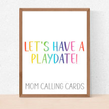 Mom Dad Playdate Calling Cards
