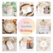 Boho Sunshine Sun Terra Cotta Birthday