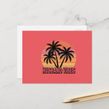 Retro Tropical Sunset Husband Vibes Gifts