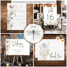 Boho Wildflowers Modern Floral Wedding