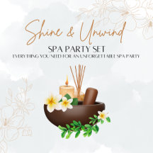 Shine and Unwind Spa Birthday Party Set