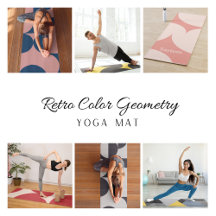 Yoga Mat Retro and Geometry Style