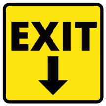 Exit Rectangular Sticker