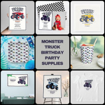 Modern Monster Truck Birthday Theme