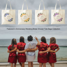 Anniversary Wedding Bridal Team Floral Bags