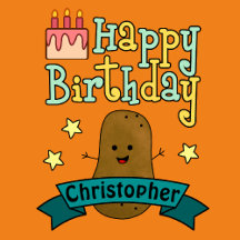 Funny Happy Potato Personalized Birthday Set
