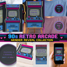 90s Retro Arcade Gender Reveal Player 3 Loading