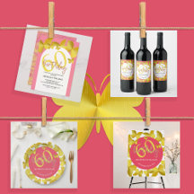 Gold Pink And Butterfly