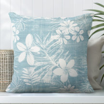 COASTAL FLOWERS THROW PILLOWS COLLECTION