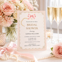 Pearls & Prosecco Bridal Shower Invitation Suite