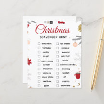 Christmas ScavengeThis festr Hunt Checklist Design