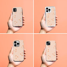 Peach Fuzz Cherry Gingham Pattern Gift