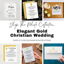 Elegant Gold Christian Wedding