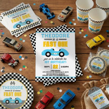 Fast One Race Car 1st Birthday Party Collection