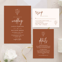 Rustic Burnt Orange Wedding Collection