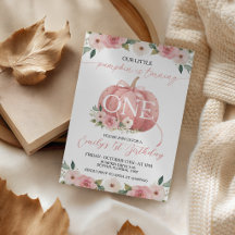 Pink Pumpkin 1st Birthday Collection Floral