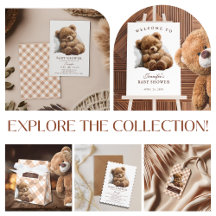 Snuggly Teddy Bear Baby Shower Collection