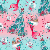 Christmas Mermaid and Friends