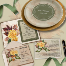 Fall Botanical Wedding Suite