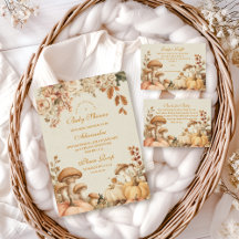 Rustic Pumpkin Mushroom Baby Shower