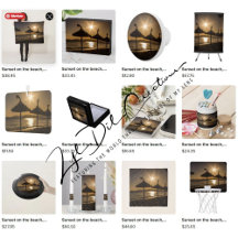 Gifts with sunset on the beach, Mallorca design