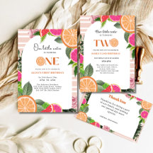 Colorful Modern Citrus Fruits Birthday Collection