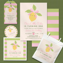 Little Cutie Lemon Citrus Fruit 1st Birthday Party