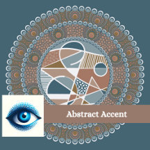 Teal and Gold Abstract Accent Mandala Name Gifts