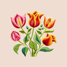 Red Tulips with a hint of yellow 